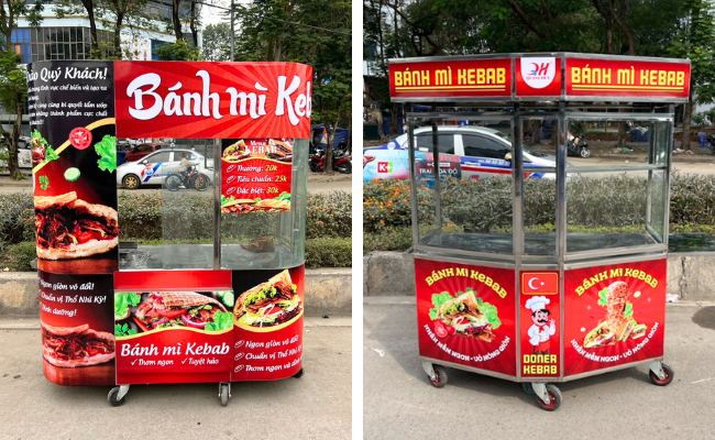 xe bán bánh mì Việt Nam