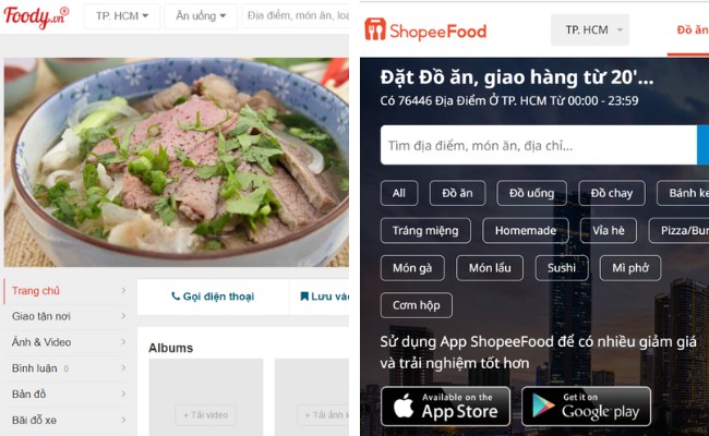 đặt app mua phở Bằng mang đi