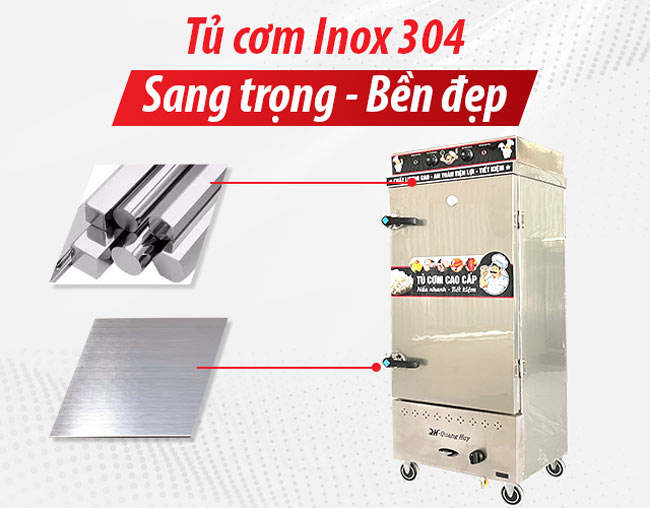 tủ cơm làm từ inox