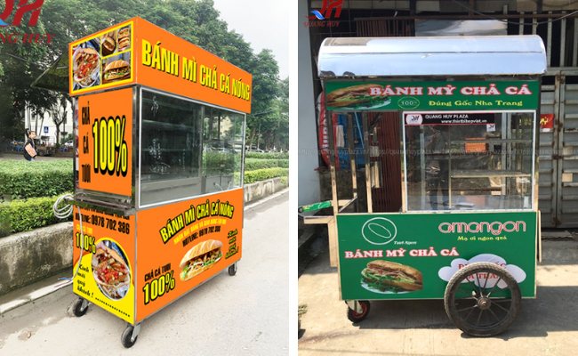 xe bánh mì chả cá