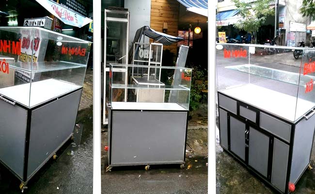 xe bánh mì inox thanh lý