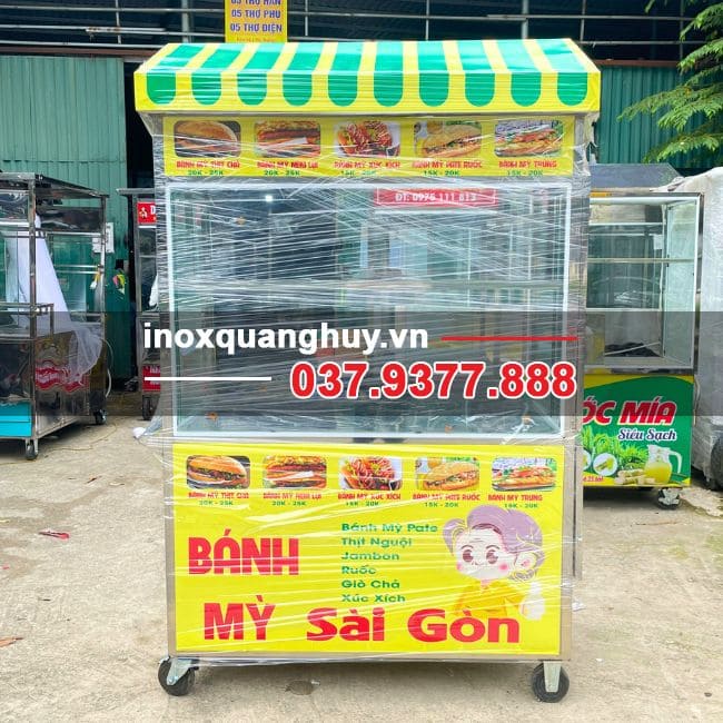 Xe bánh mì Sài Gòn 1m2 mái chùa