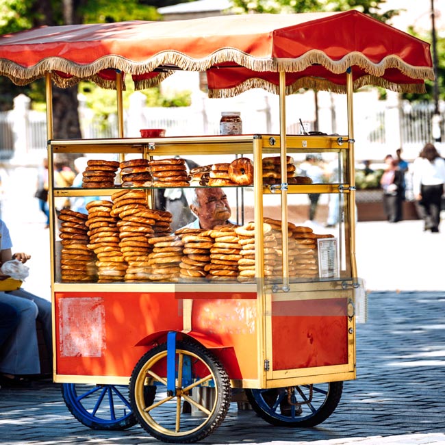 xe bánh mì Pháp thiết kế đơn giản