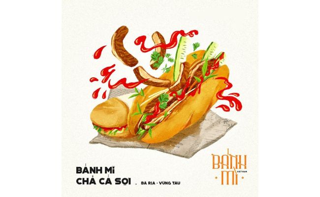 Logo xe bánh mì chả cá