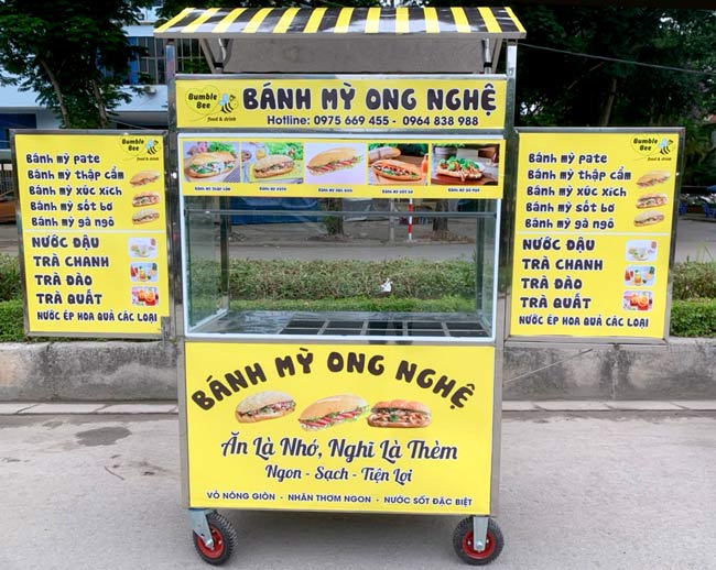 thiết kế menu bánh mì đẹp ở Quang Huy