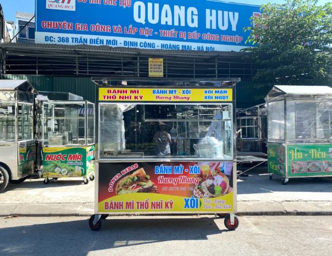 đầu tư xe bánh mì tại inox Quang Huy