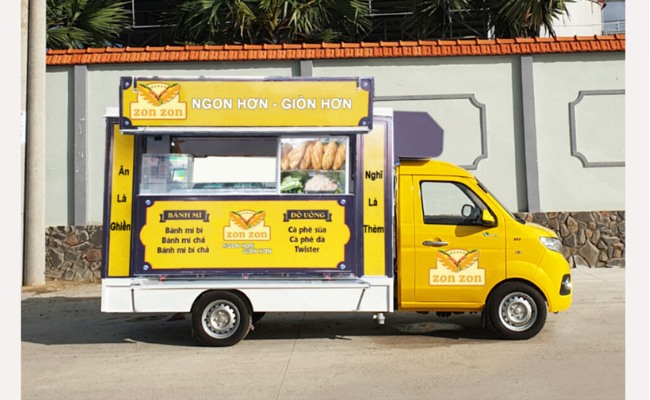 Mô hình xe tải bán bánh mì
