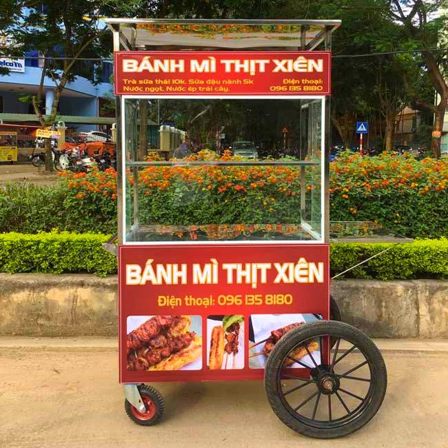 mẫu xe bánh thịt xiên